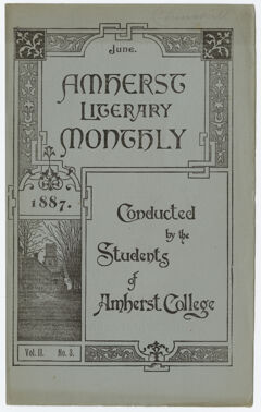 Thumbnail for The Amherst literary monthly, 1887 June - Image 1