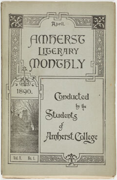 Thumbnail for The Amherst literary monthly, 1890 April - Image 1