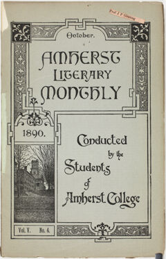 Thumbnail for The Amherst literary monthly, 1890 October - Image 1
