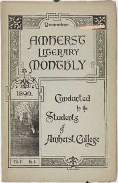 Thumbnail for The Amherst literary monthly, 1890 December - Image 1