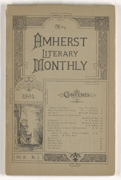 Thumbnail for The Amherst literary monthly, 1894 May - Image 1
