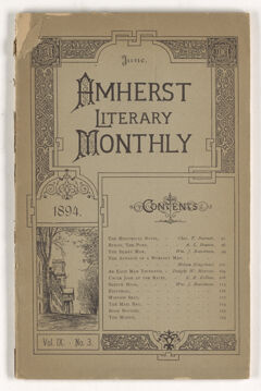 Thumbnail for The Amherst literary monthly, 1894 June - Image 1