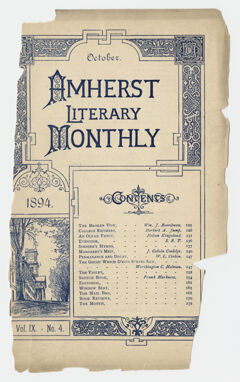 Thumbnail for The Amherst literary monthly, 1894 October - Image 1