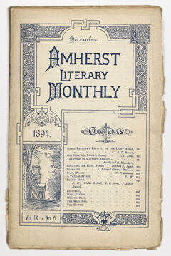 Thumbnail for The Amherst literary monthly, 1894 December - Image 1