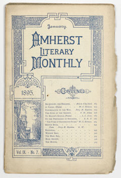 Thumbnail for The Amherst literary monthly, 1895 January - Image 1