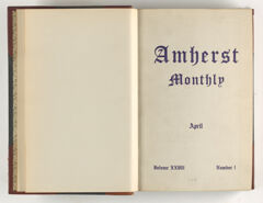 Thumbnail for Amherst monthly, 1913 April - Image 1