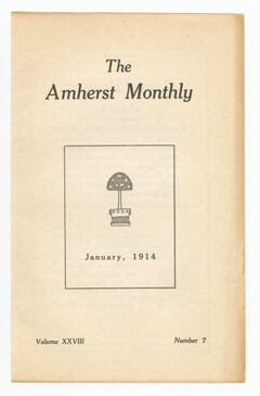 Thumbnail for Amherst monthly, 1914 January - Image 1