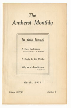 Thumbnail for Amherst monthly, 1914 March - Image 1