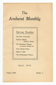 Thumbnail for Amherst monthly, 1914 April - Image 1