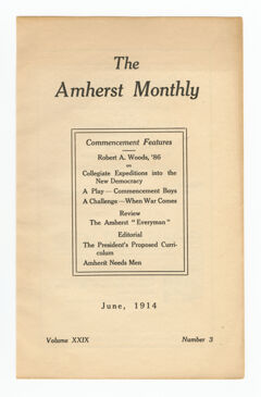 Thumbnail for Amherst monthly, 1914 June - Image 1