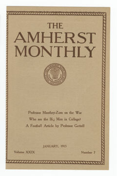 Thumbnail for The Amherst monthly, 1915 January - Image 1