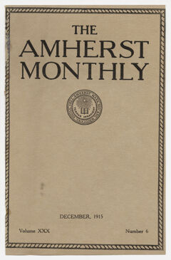 Thumbnail for The Amherst monthly, 1915 December - Image 1