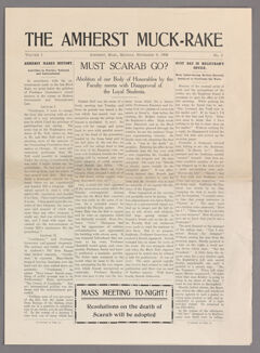 Thumbnail for The Amherst muck-rake, 1908 November 9 - Image 1
