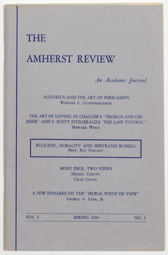 Thumbnail for The Amherst review, 1959 spring - Image 1