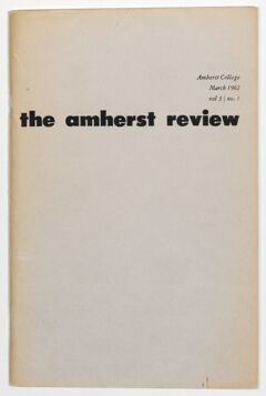 Thumbnail for The Amherst review, 1962 March - Image 1