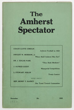 Thumbnail for The Amherst spectator, 1932 December - Image 1