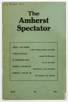 Thumbnail for The Amherst spectator, 1933 March - Image 1