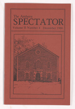 Thumbnail for The Amherst spectator, 1986 December - Image 1