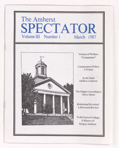 Thumbnail for The Amherst spectator, 1987 March - Image 1