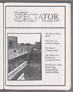 Thumbnail for The Amherst spectator, 1987 November - Image 1