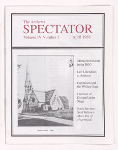 Thumbnail for The Amherst spectator, 1988 April - Image 1