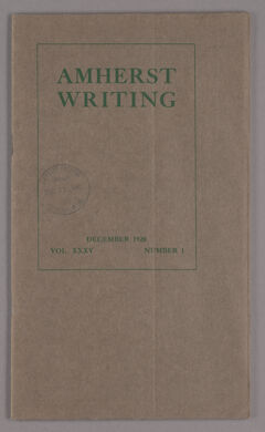 Thumbnail for Amherst writing, 1920 December - Image 1
