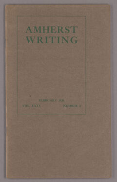 Thumbnail for Amherst writing, 1921 February - Image 1