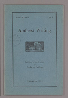 Thumbnail for Amherst writing, 1922 November - Image 1