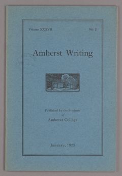 Thumbnail for Amherst writing, 1923 January - Image 1