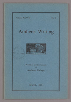 Thumbnail for Amherst writing, 1923 March - Image 1