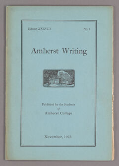 Thumbnail for Amherst writing, 1923 November - Image 1