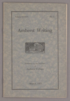 Thumbnail for Amherst writing, 1925 March - Image 1