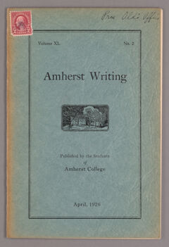 Thumbnail for Amherst writing, 1926 April - Image 1