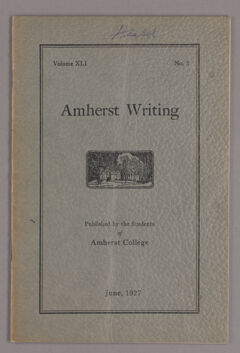 Thumbnail for Amherst writing, 1927 June - Image 1