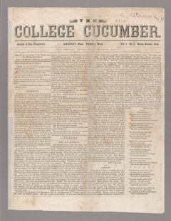 Thumbnail for The college cucumber - Image 1