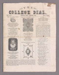 Thumbnail for The college dial, 1847 January - Image 1