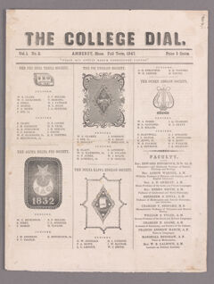 Thumbnail for The college dial, 1847 fall term - Image 1