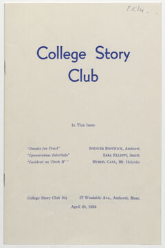 Thumbnail for College story club, 1938 April 20 - Image 1