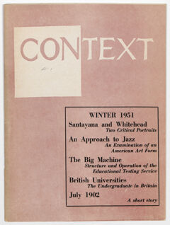 Thumbnail for Context, 1951 winter - Image 1