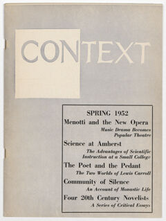 Thumbnail for Context, 1952 spring - Image 1