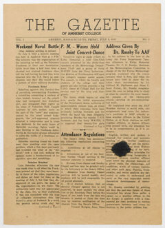 Thumbnail for The gazette of Amherst College, 1943 July 9 - Image 1