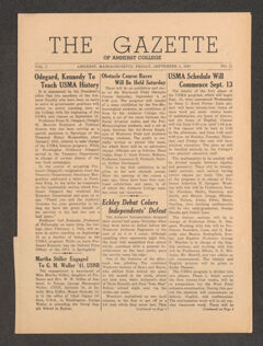 Thumbnail for The gazette of Amherst College, 1943 September 3 - Image 1