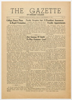 Thumbnail for The gazette of Amherst College, 1943 September 10 - Image 1