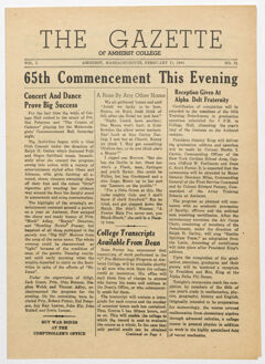 Thumbnail for The gazette of Amherst College, 1944 February 11 - Image 1