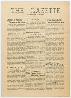 Thumbnail for The gazette of Amherst College, 1944 March 31 - Image 1