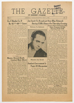 Thumbnail for The gazette of Amherst College, 1944 May 5 - Image 1