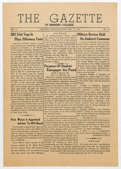 Thumbnail for The gazette of Amherst College, 1944 May 19 - Image 1