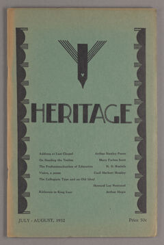 Thumbnail for Heritage, 1932 July-August - Image 1
