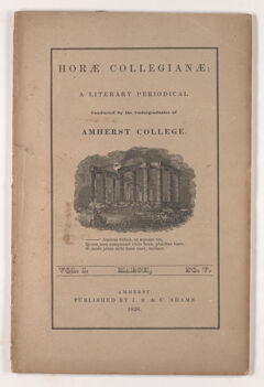 Thumbnail for The horae collegianae, 1838 March - Image 1