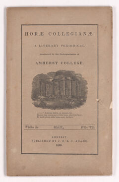 Thumbnail for The horae collegianae, 1838 May - Image 1